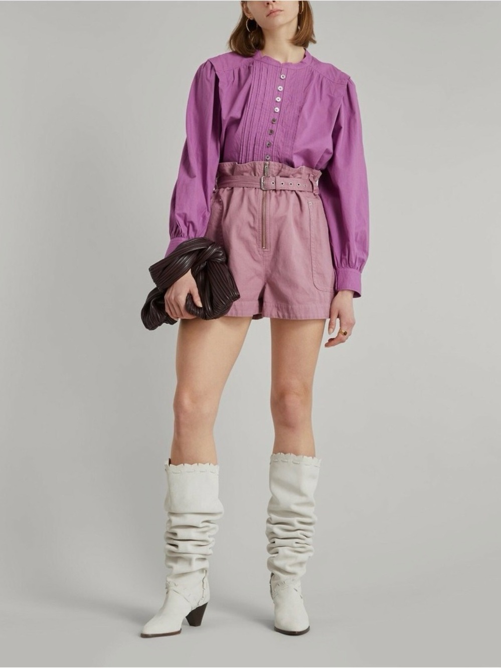 NWT Isabel Marant Etoile Okina Blouse Rosewood 44